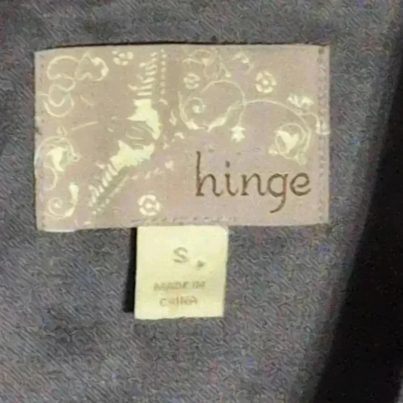 Ladies Hinge Silk Blend Jacket w Ruffles in back Gray/purple sz S - Picture 2 of 7